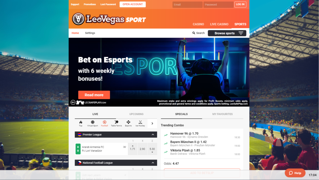 Cricket betting Leovegas website